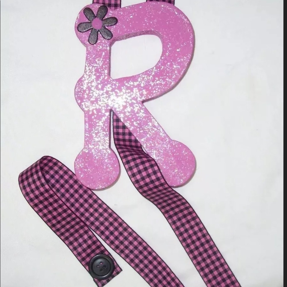 Farmhouse R pink black buffalo ck barrette holder